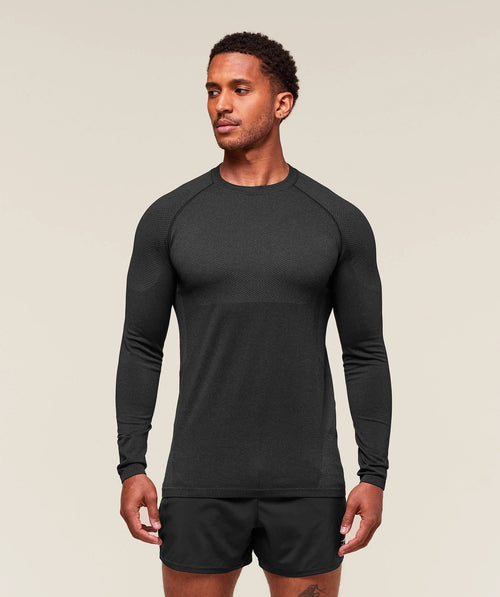 GYM long-sleeved men's running shirt