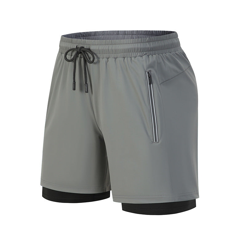 Sport shorts with underlayer